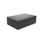 bamboe theedoos 6 vakken zwart met theeblikken gesloten