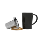 Theemok zwart met filter en deksel sfeer