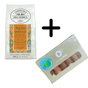 Italiaanse koffiebundel met cannoli