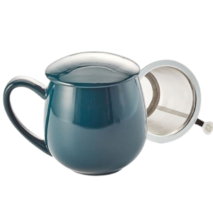 Theebeker met RVS filter donker groen